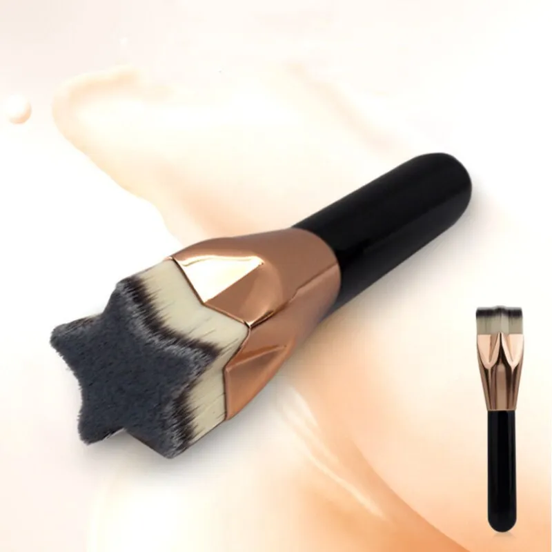 1 Pc Pentagram Powder Foundation Brush Flat Head Seamless Liquid