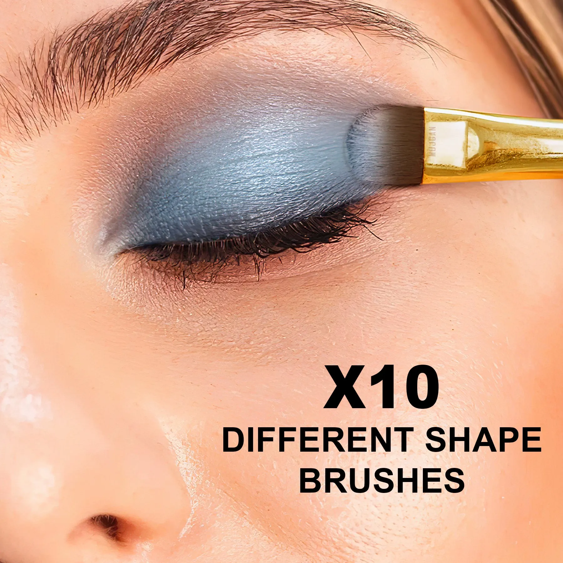 10 PCS Professional Makeup Brush Set (Purple)