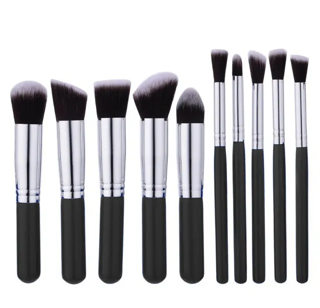 10 Piece Mini Travel Kabuki Brush Set