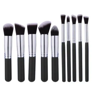 10 Piece Mini Travel Kabuki Brush Set
