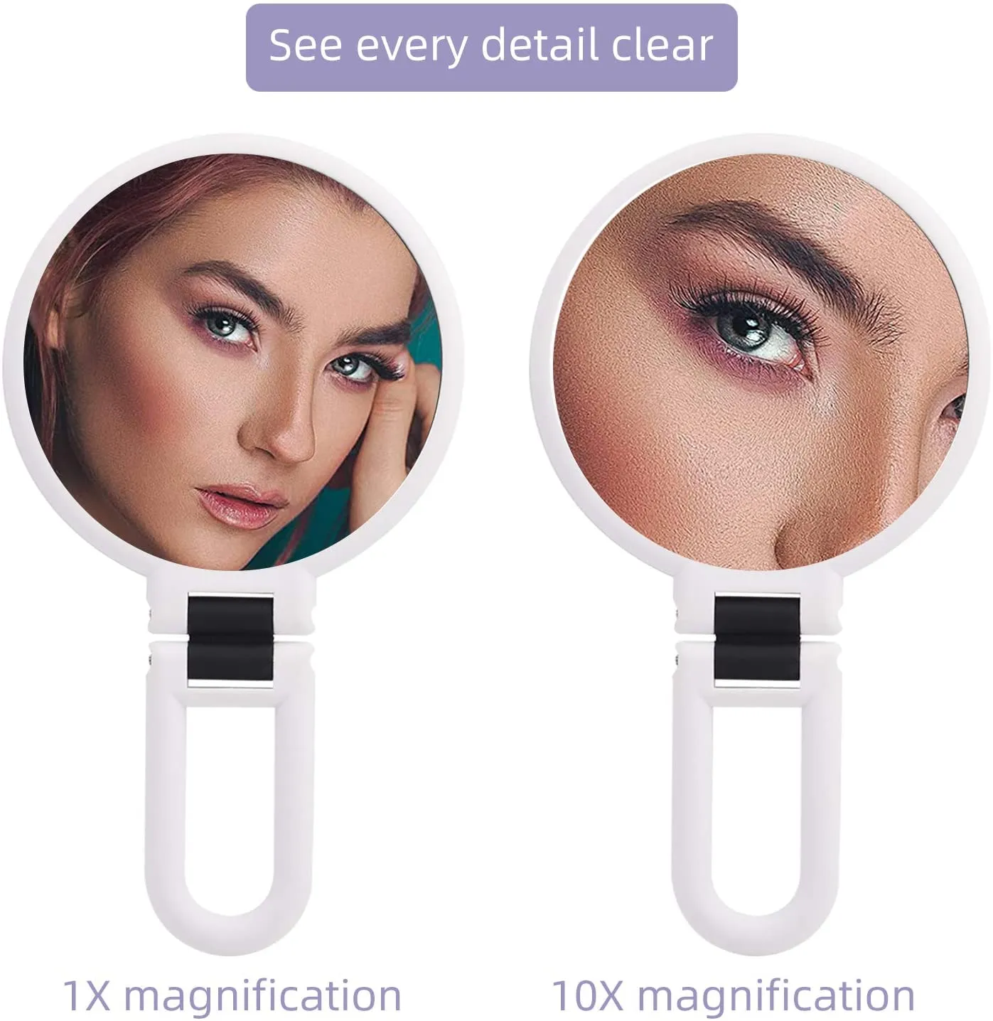 10X/15X Enlarged travel makeup mirror