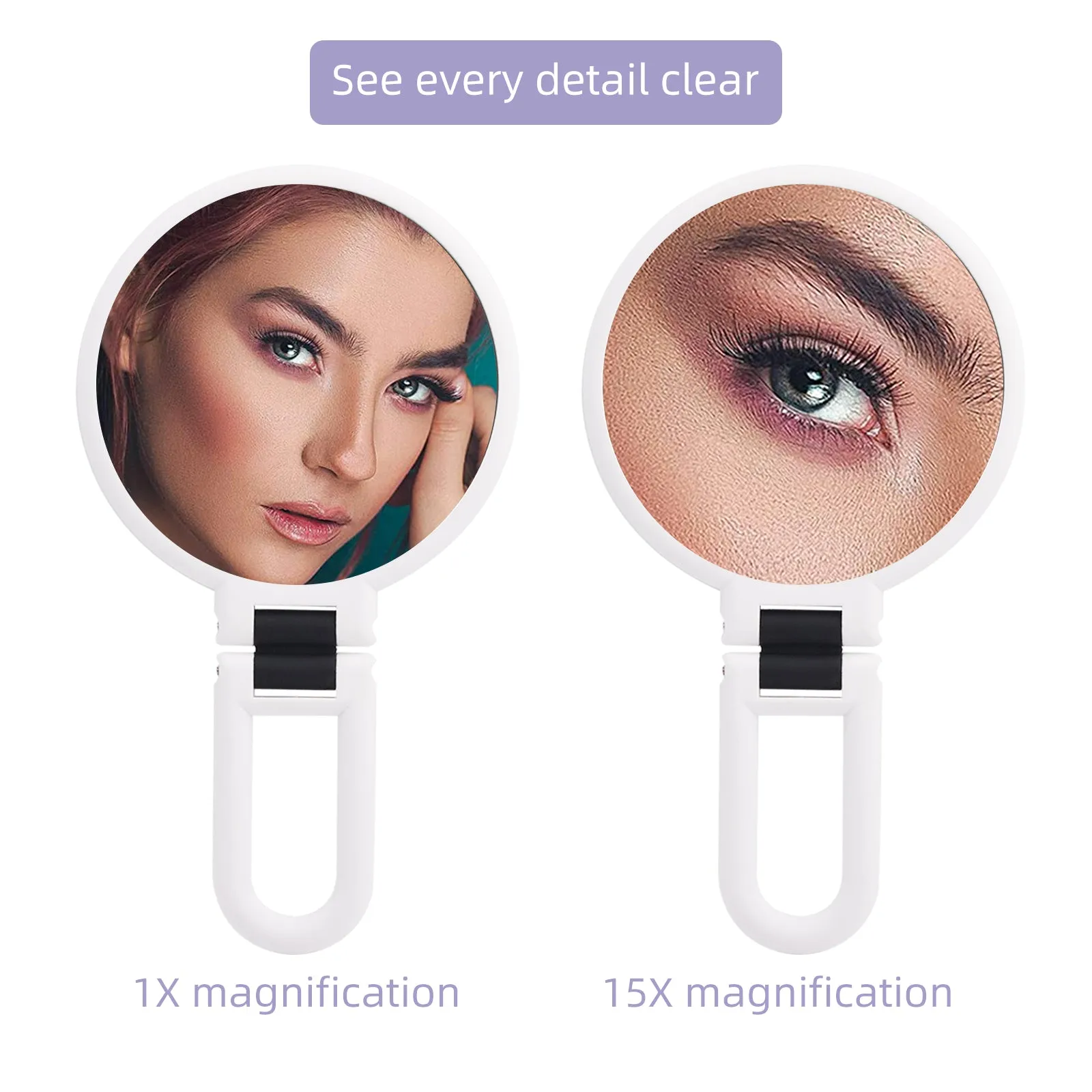 10X/15X Enlarged travel makeup mirror