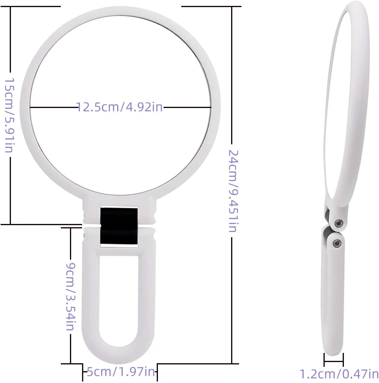 10X/15X Enlarged travel makeup mirror