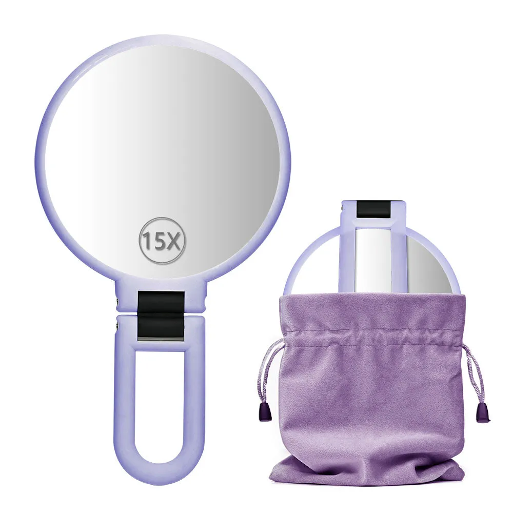 10X/15X Enlarged travel makeup mirror