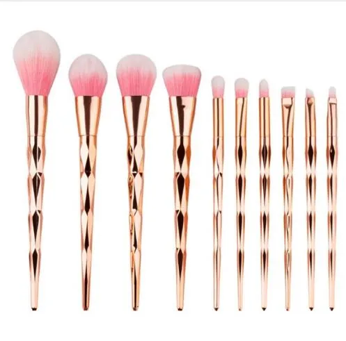11Pcs Golden Fishtail Brush Set