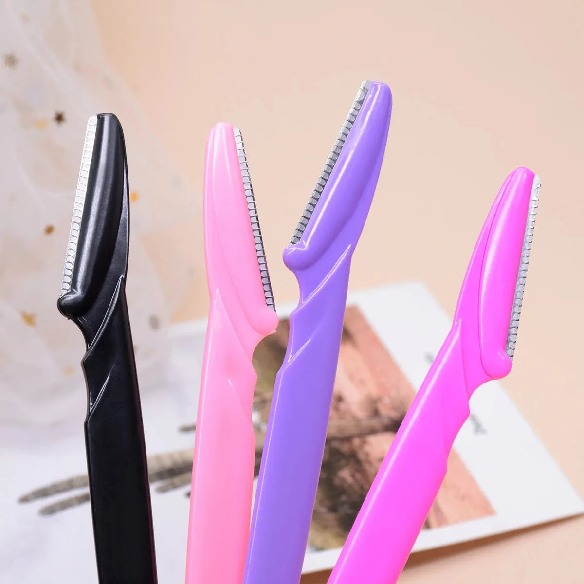 12 Pcs Mix Color Eyebrow Razor