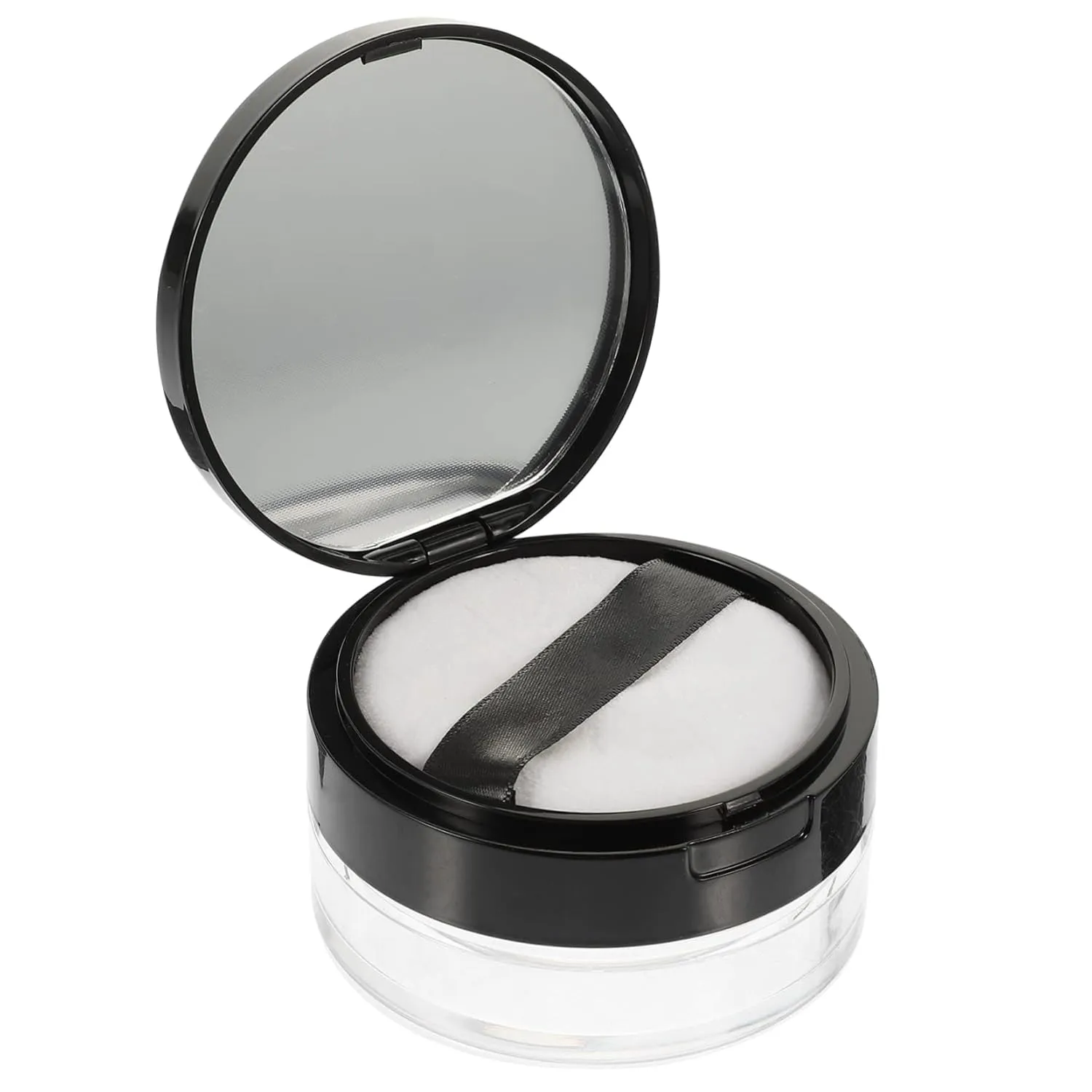 1set Refillable Portable Powder Container -lid Design and Powder Puff for Loose Makeup Convenient Travel Case for Bath and Home Use Capacity