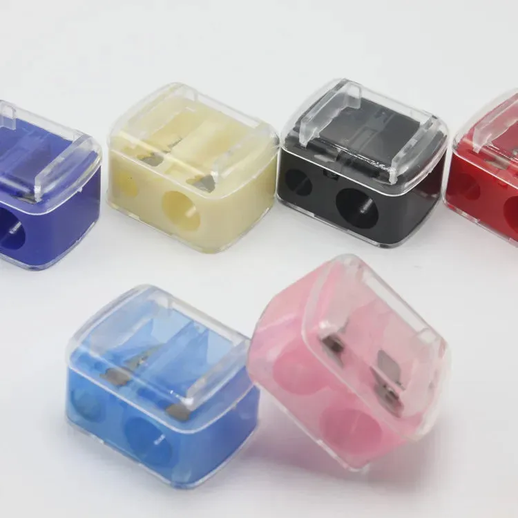 2-Hole Precision Cosmetic Pencil Sharpener for Eyebrow, Lip Liner, and Eyeliner Pencils. Ideal for School, Office Supply, and a Perfect Gift - Hot Sale!
