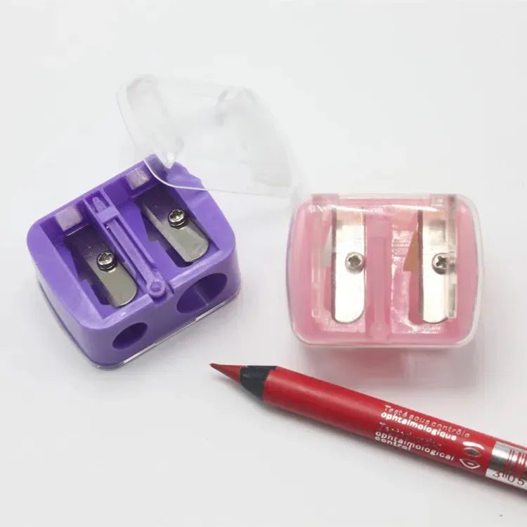 2-Hole Precision Cosmetic Pencil Sharpener for Eyebrow, Lip Liner, and Eyeliner Pencils. Ideal for School, Office Supply, and a Perfect Gift - Hot Sale!