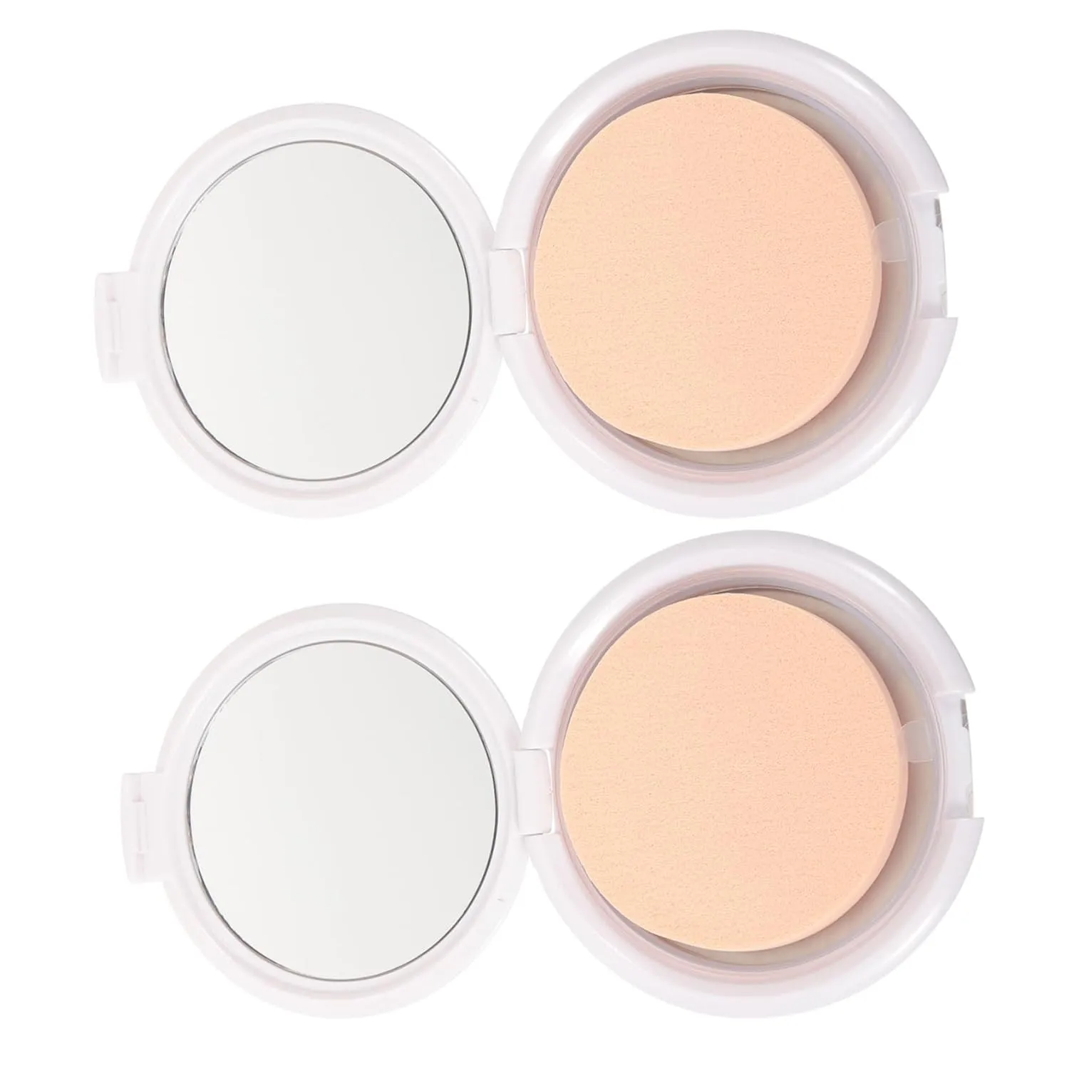 2pcs Empty Cushion Foundation Case with Puff and Mirror Portable Cream Box for Travel and Outdoor Use Compact Makeup Holder for Liquid Foundation and Powder Puff