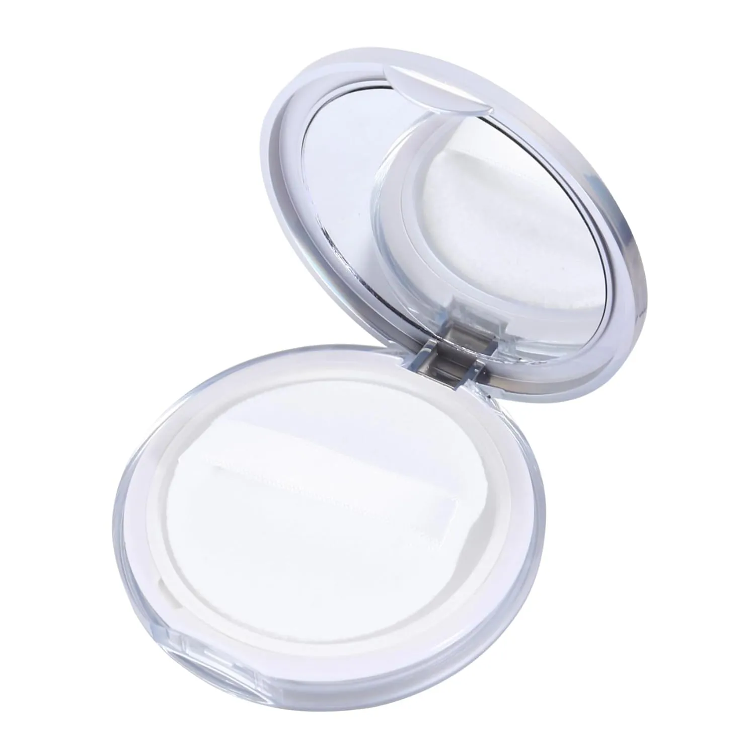 2pcs Portable Plastic Empty Makeup Loose Powder Container Foundation Box with Puff