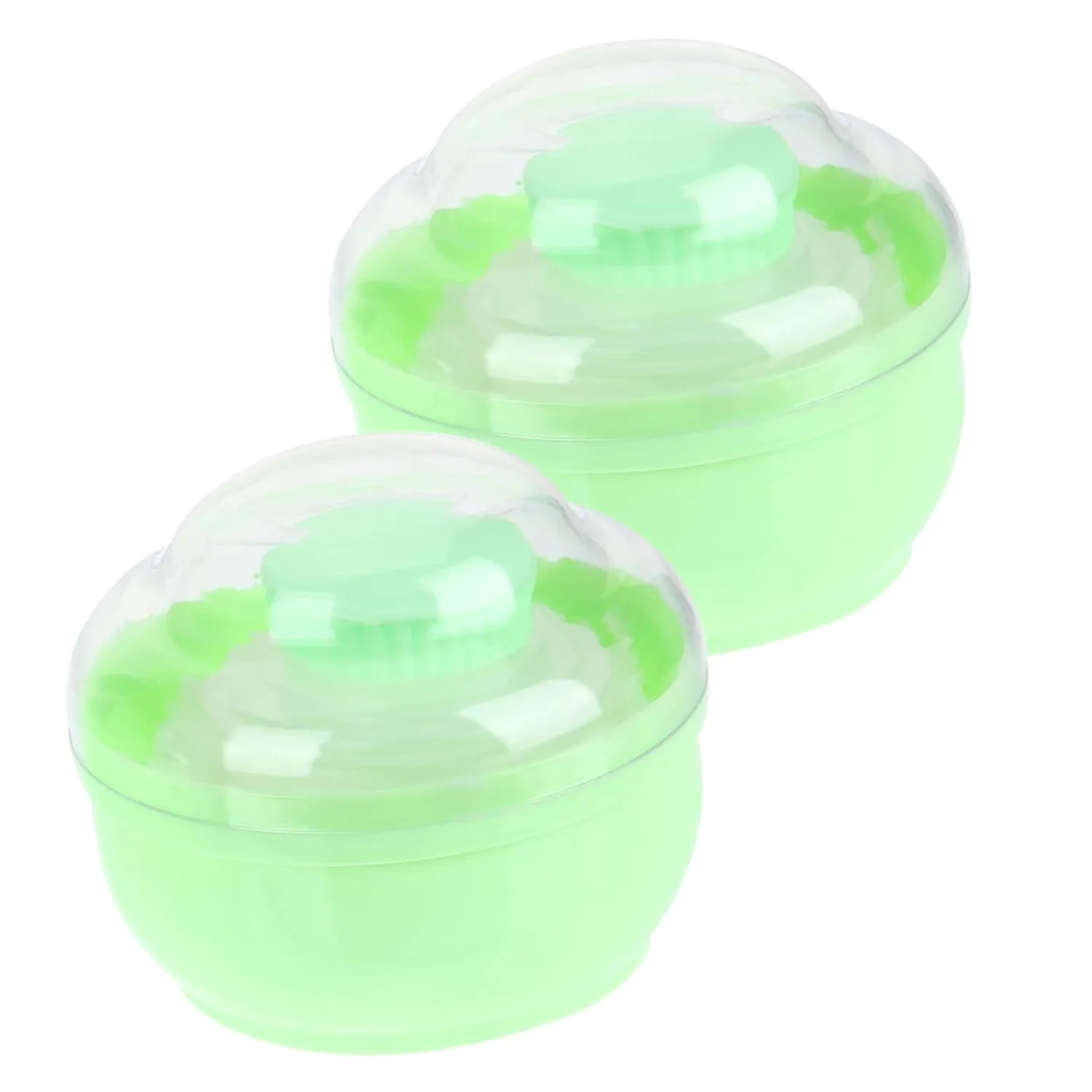 2pcs Powder Puff Container Loose Powder Boxes for Skin Care Travel Minimizes Dispenses Easily