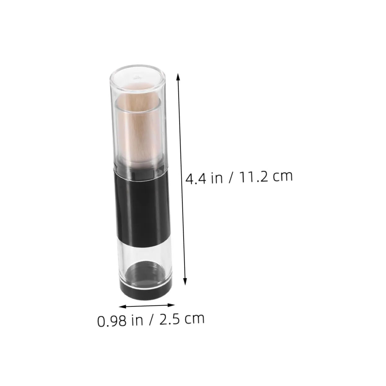 2pcs Refillable Powder Brush with Travel Makeup Brush and Press Dispense Mechanism for Controlled Application Soft Bristles for Loose Powder Compact and Portable Design