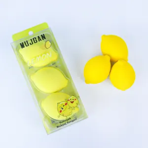 3 PCS Fruit Shaped Makeup Sponge (Lemon Shaped)