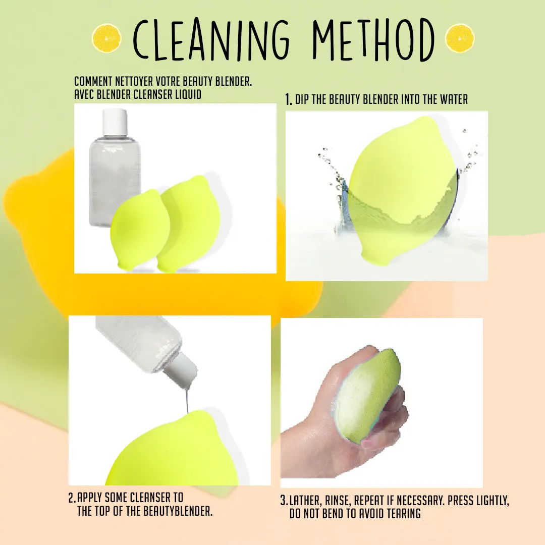3 PCS Fruit Shaped Makeup Sponge (Lemon Shaped)
