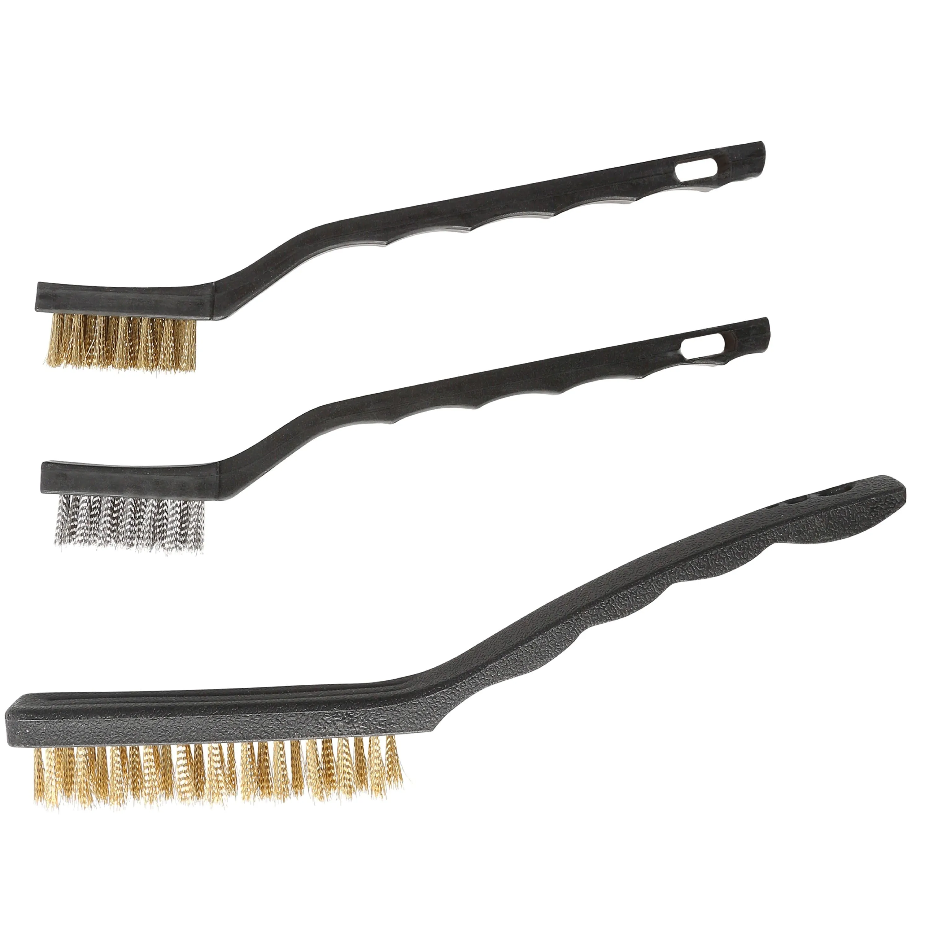 3-Piece Wire Utility Brush Set for Utility Cleaning Brass and Stainless Steel