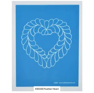30330 Feather Heart Stencil 6.5" x 7"