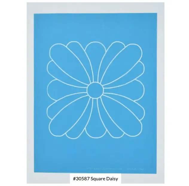 30587 Square Daisy Stencil 6 1/4"