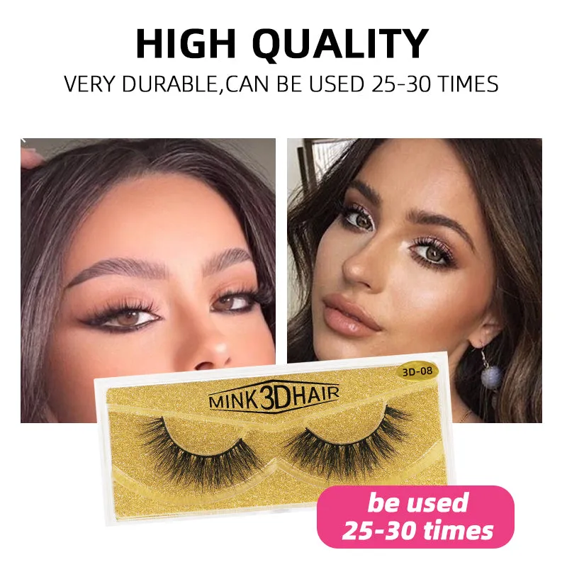3D Enlarge Cruelty Free Mink Hair False Eyelash 3D80