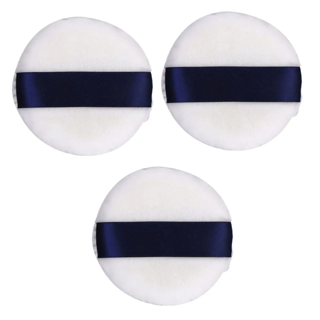 3pcs Soft Fleece Makeup Powder Puff for Loose Powder and Foundation Gentle Touch for Skin Washable and Reusable for Daily Use Random Colors