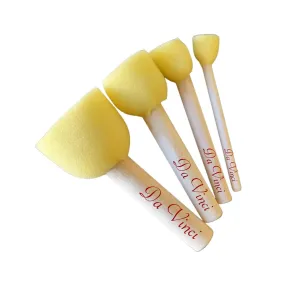 4 pce round paint Stencil foam brush