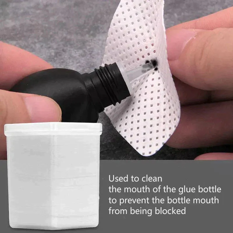 400pcs Lint Free Glue Wipes For Cleaning Tweezers and Glue Bottle Mouth
