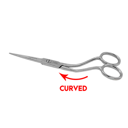 4" Fine Point, Mini Double Curved, Embroidery, Applique Scissors