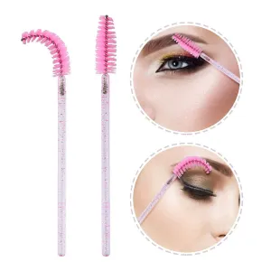 50PCS Mascara Wands,Crystal Pink Mascara Brushes