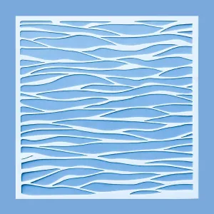 5.9" x 5.9" Ocean Waves Cookie Stencil