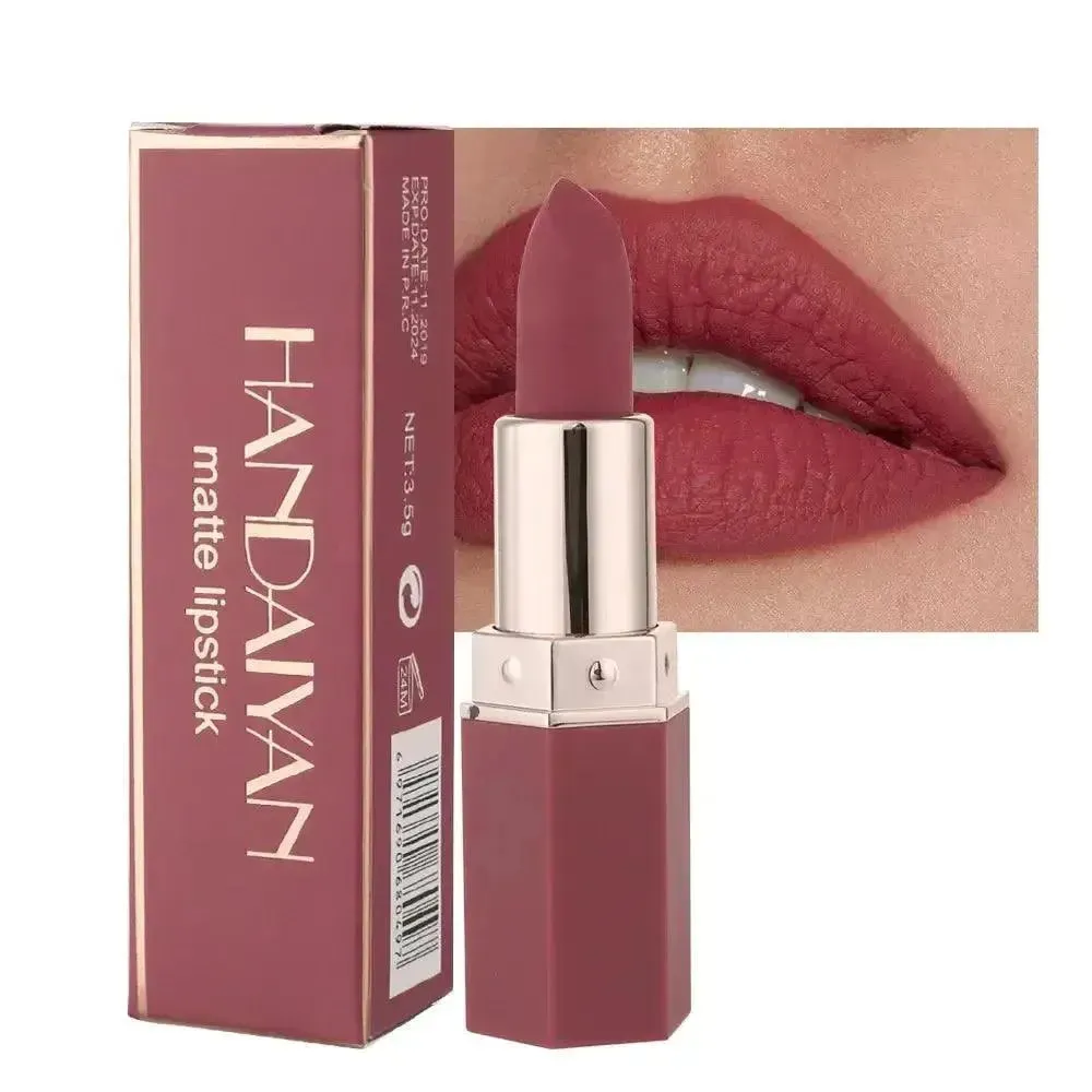 6-Color Matte Lipstick Set - Waterproof Beauty Lip Gloss