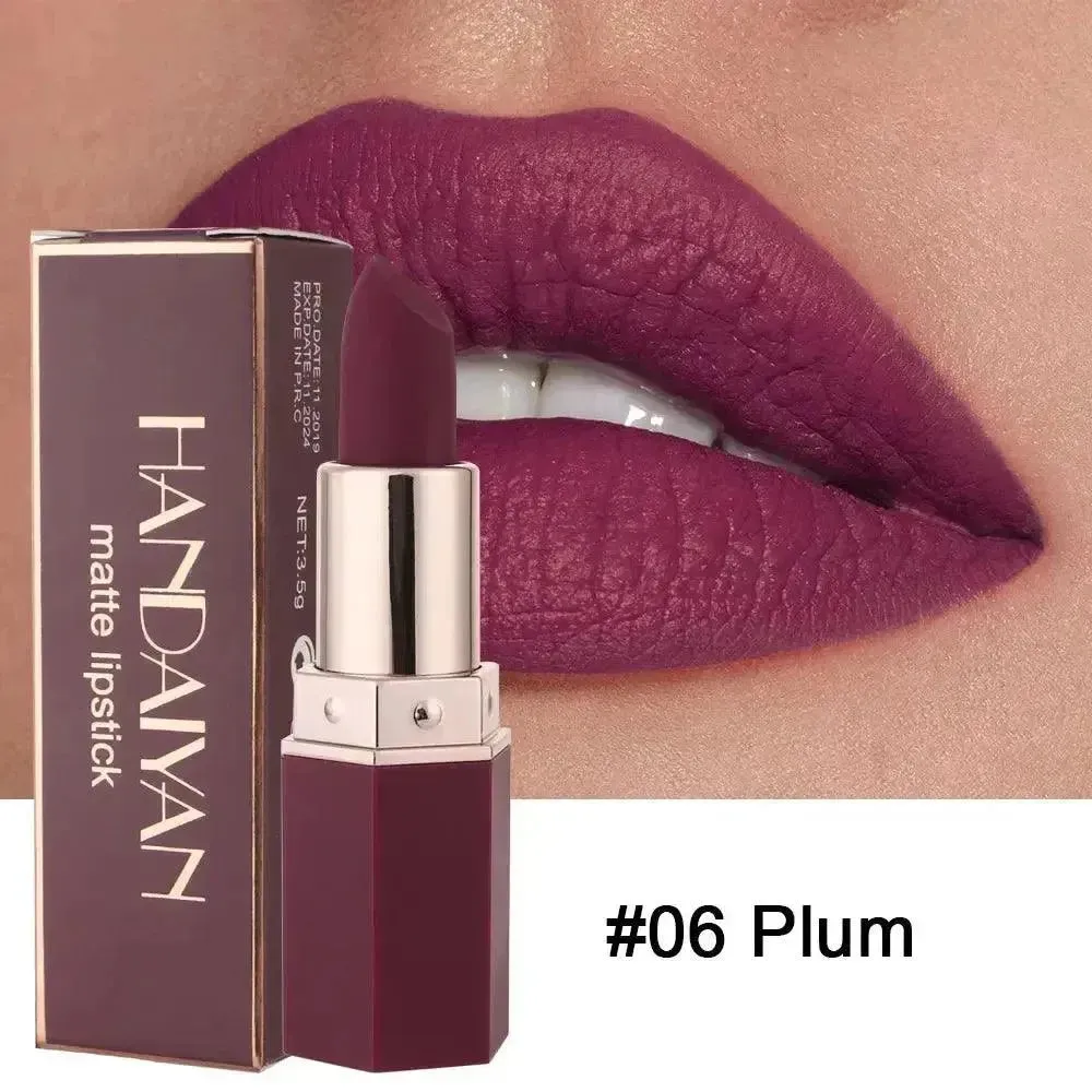 6-Color Matte Lipstick Set - Waterproof Beauty Lip Gloss