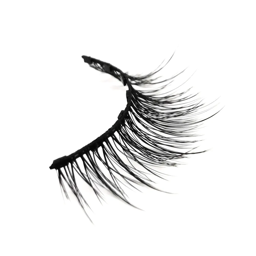 7 Magnets 3 Pairs Magnetic Eyelashes and Eyeliner Kit,1 Pair of Tweezers and Scissors, 4 Cleaning Fluids 01
