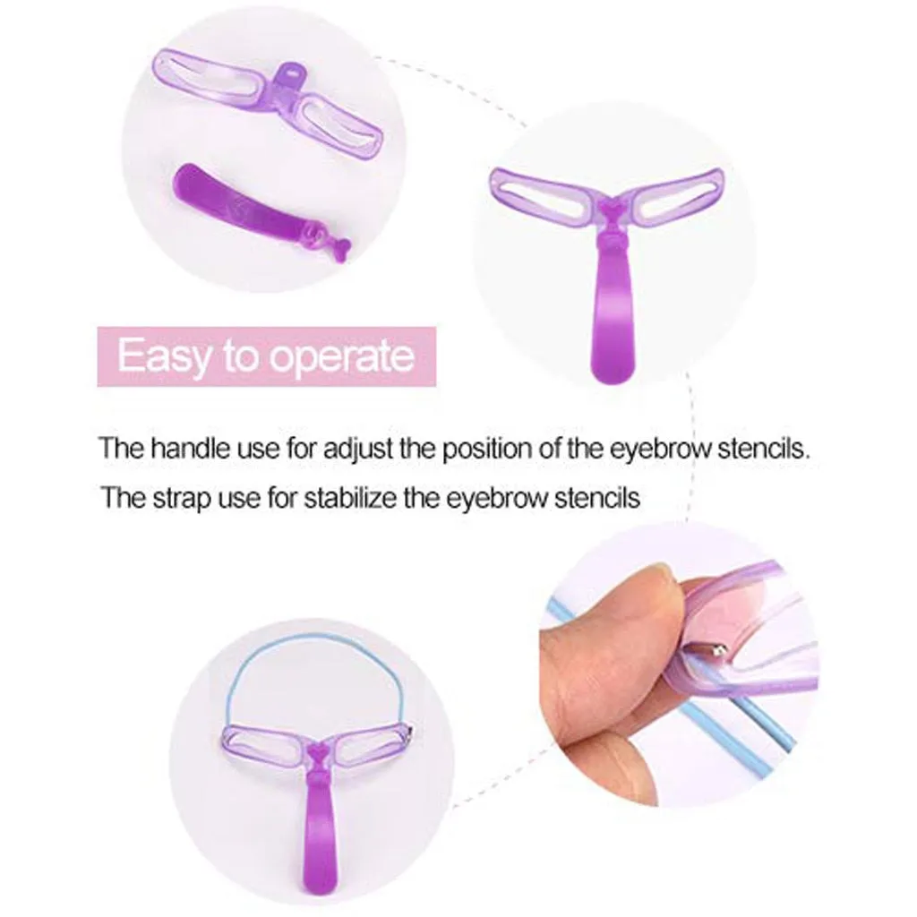 8PCS Eyebrow Grooming Shaping Stencil Kit