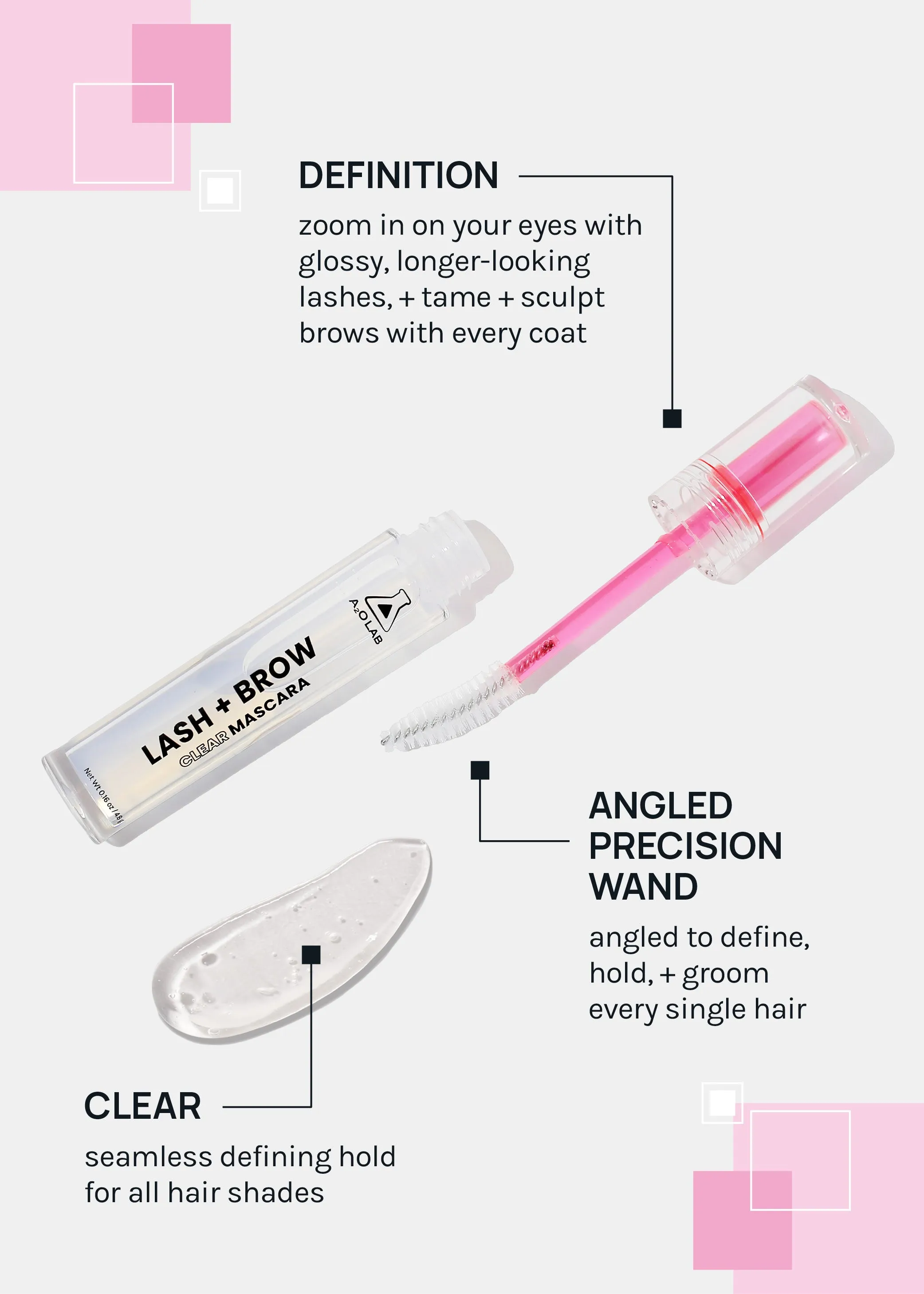 a2o Lab Lash   Brow Clear Mascara