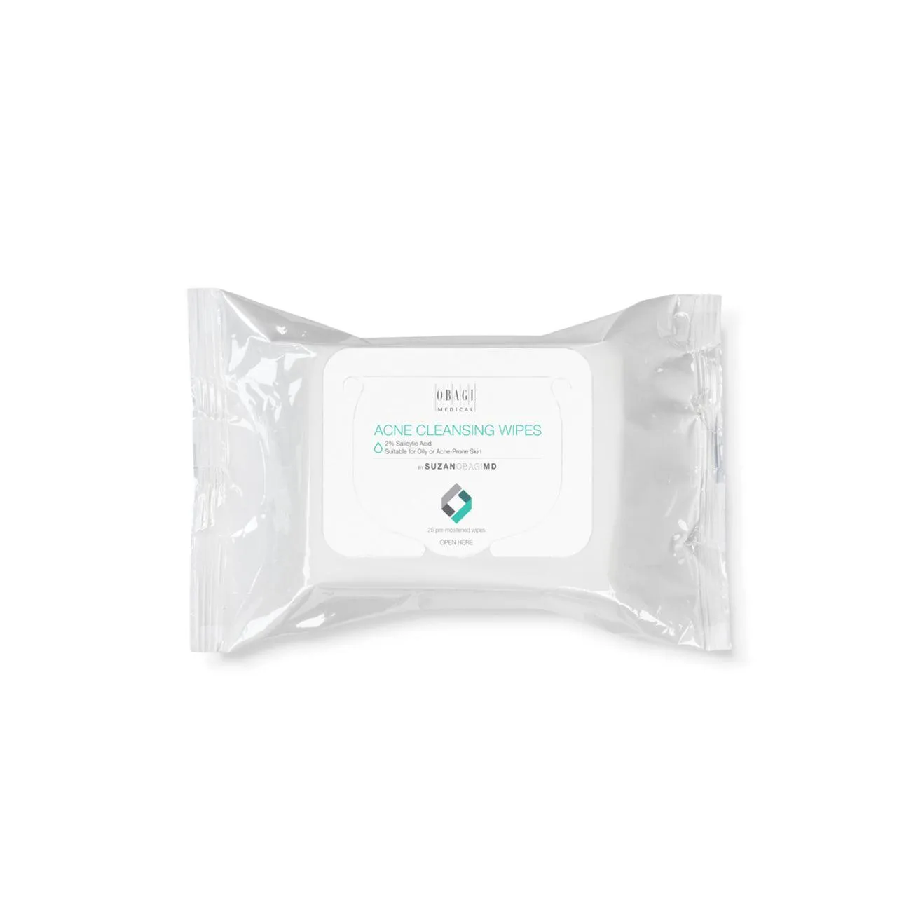Acne Cleansing Wipes, Suitable for Oily or Acne-Prone Skin - by SUZANOBAGIMD - Pack of 25 Wipes