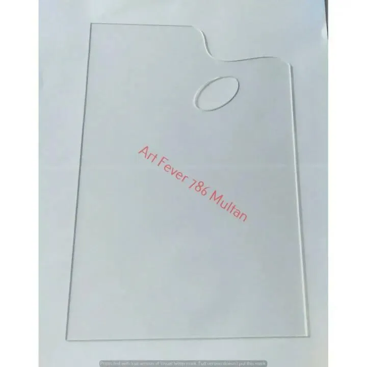 Acrylic Paint Palette, Clear Art RECTANGULAR Palette for Adults Kids, Transparent Non-Stick Artist Paint Mixing Tray Palette