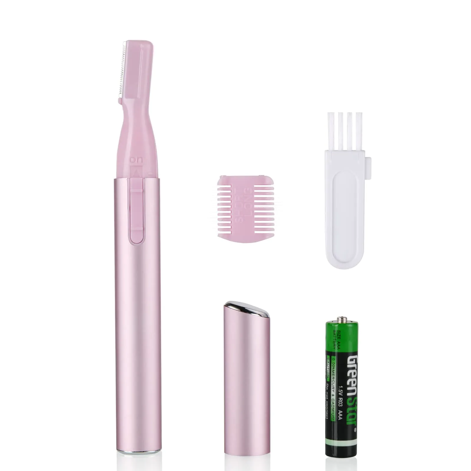 ACWOO Eyebrow Hair Removal for Women, Upgraded Mini Portable Eyebrow Trimmer, Painless Face Hair Shaver Electric Eyebrow Razor for Brows Face Cheek Lips Peach Fuzz Pink