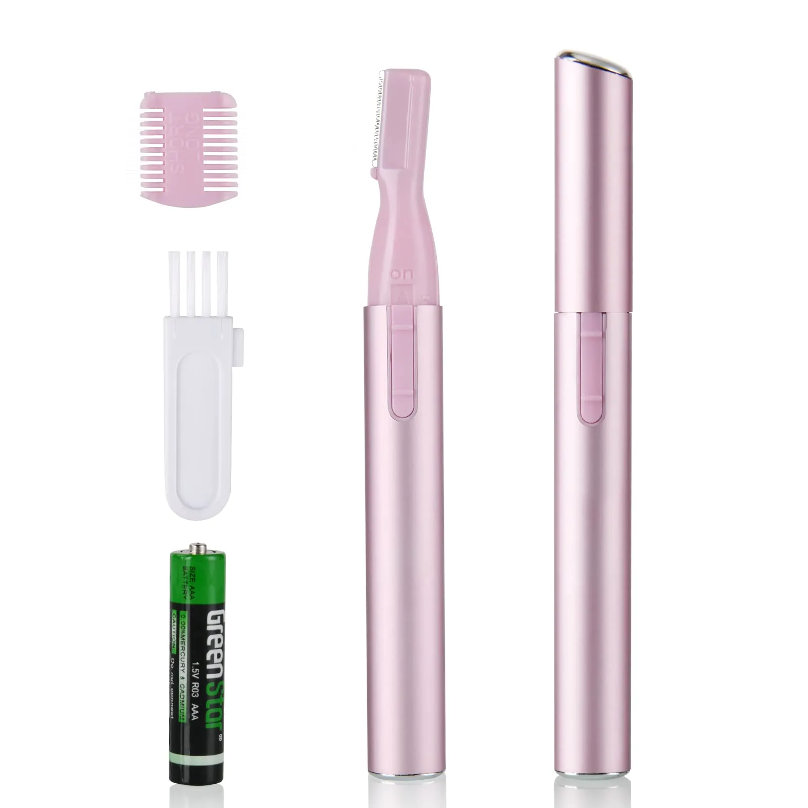ACWOO Eyebrow Hair Removal for Women, Upgraded Mini Portable Eyebrow Trimmer, Painless Face Hair Shaver Electric Eyebrow Razor for Brows Face Cheek Lips Peach Fuzz Pink