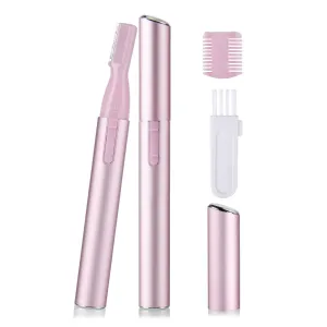 ACWOO Eyebrow Hair Removal for Women, Upgraded Mini Portable Eyebrow Trimmer, Painless Face Hair Shaver Electric Eyebrow Razor for Brows Face Cheek Lips Peach Fuzz Pink