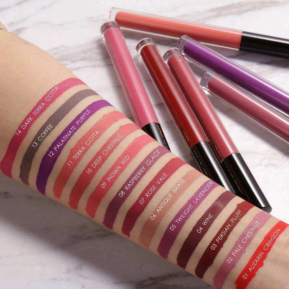Aesthetic Long Lasting Women Matte Liquid Waterproof Lip Gloss