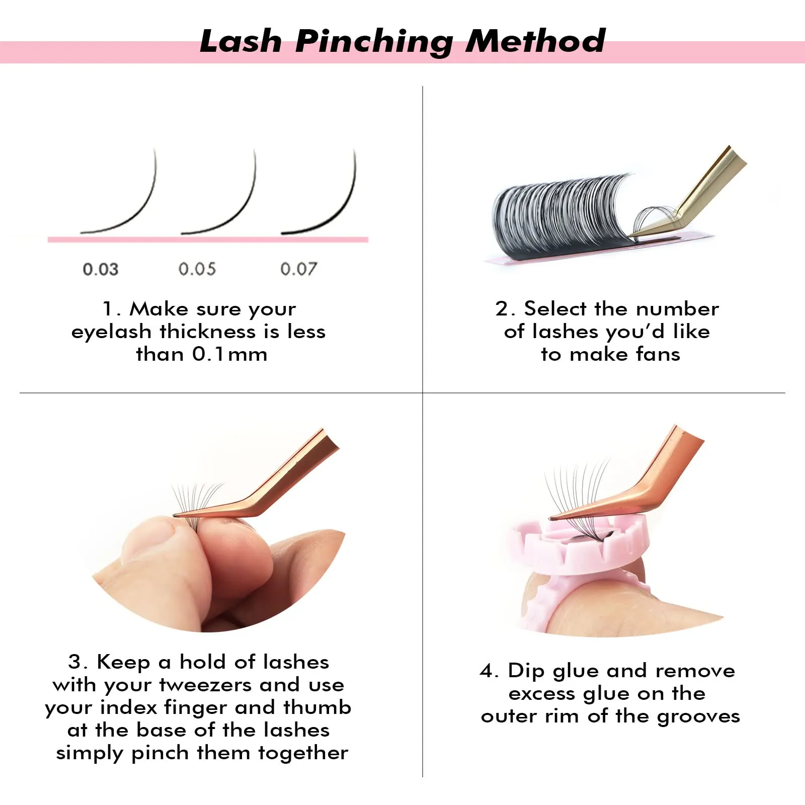 ALLOVE Eyelash Extension Three Boxes Classic Lash Extensions 0.05 D Curl 8-15|11-17|15-20mm Mixed Tray Individual Volume Lash Extensions Lash Trays for Lash Extensions Supplies Single Lashes