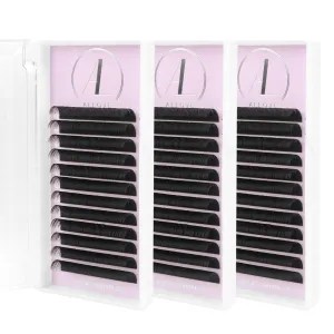 ALLOVE Eyelash Extension Three Boxes Classic Lash Extensions 0.05 D Curl 8-15|11-17|15-20mm Mixed Tray Individual Volume Lash Extensions Lash Trays for Lash Extensions Supplies Single Lashes