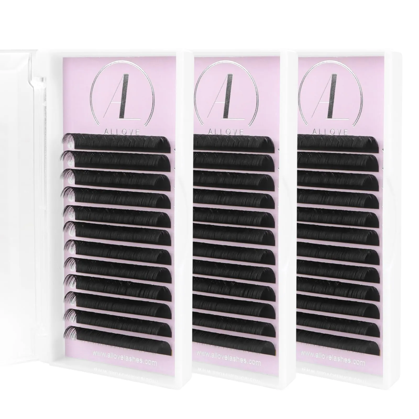 ALLOVE Eyelash Extension Three Boxes Classic Lash Extensions 0.05 D Curl 8-15|11-17|15-20mm Mixed Tray Individual Volume Lash Extensions Lash Trays for Lash Extensions Supplies Single Lashes