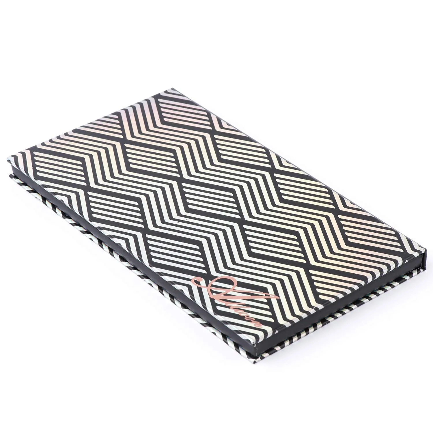 Allwon Magnetic Palette Black Empty Makeup Palette with Mirror and 20Pcs Adhesive Empty Palette Metal Stickers for Eyeshadow Lipstick Blush Powder