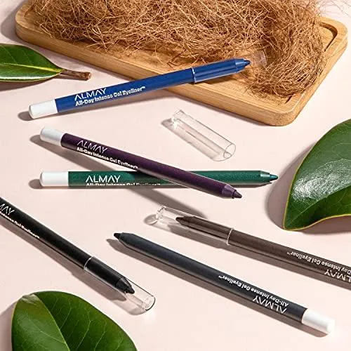 Almay All-Day Intense Gel Eyeliner, Longlasting, Waterproof, Fade-Proof Creamy High-Performing Easy-to-Sharpen Liner Pencil, 120 Nocturnal Navy, 0.045 Oz.