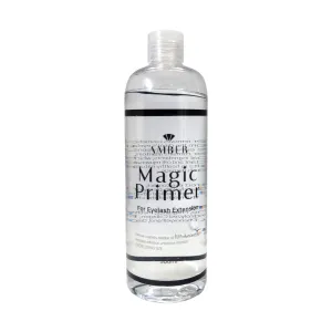 Amber Lash Magic Primer Plus  [500ml/16.9oz], Gentle Eyelash Extension Primer to Increase Adhesive Strength and Bonding Retention on Natural Lashes, Remove Makeup Residue, Oil, and dust from lashes