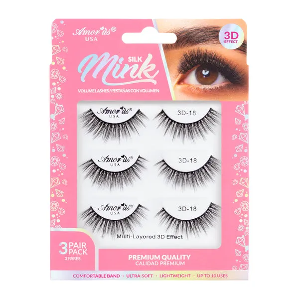 Amor Us Silk Mink Volume Lashes 3D Effect 3D-18