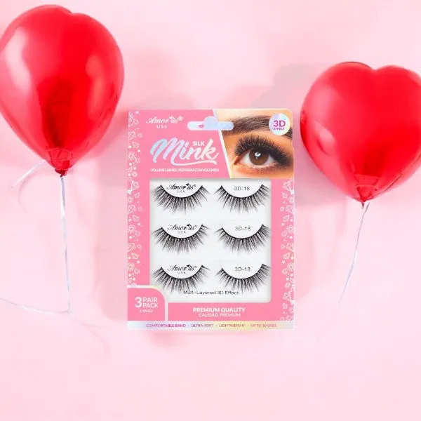 Amor Us Silk Mink Volume Lashes 3D Effect 3D-18