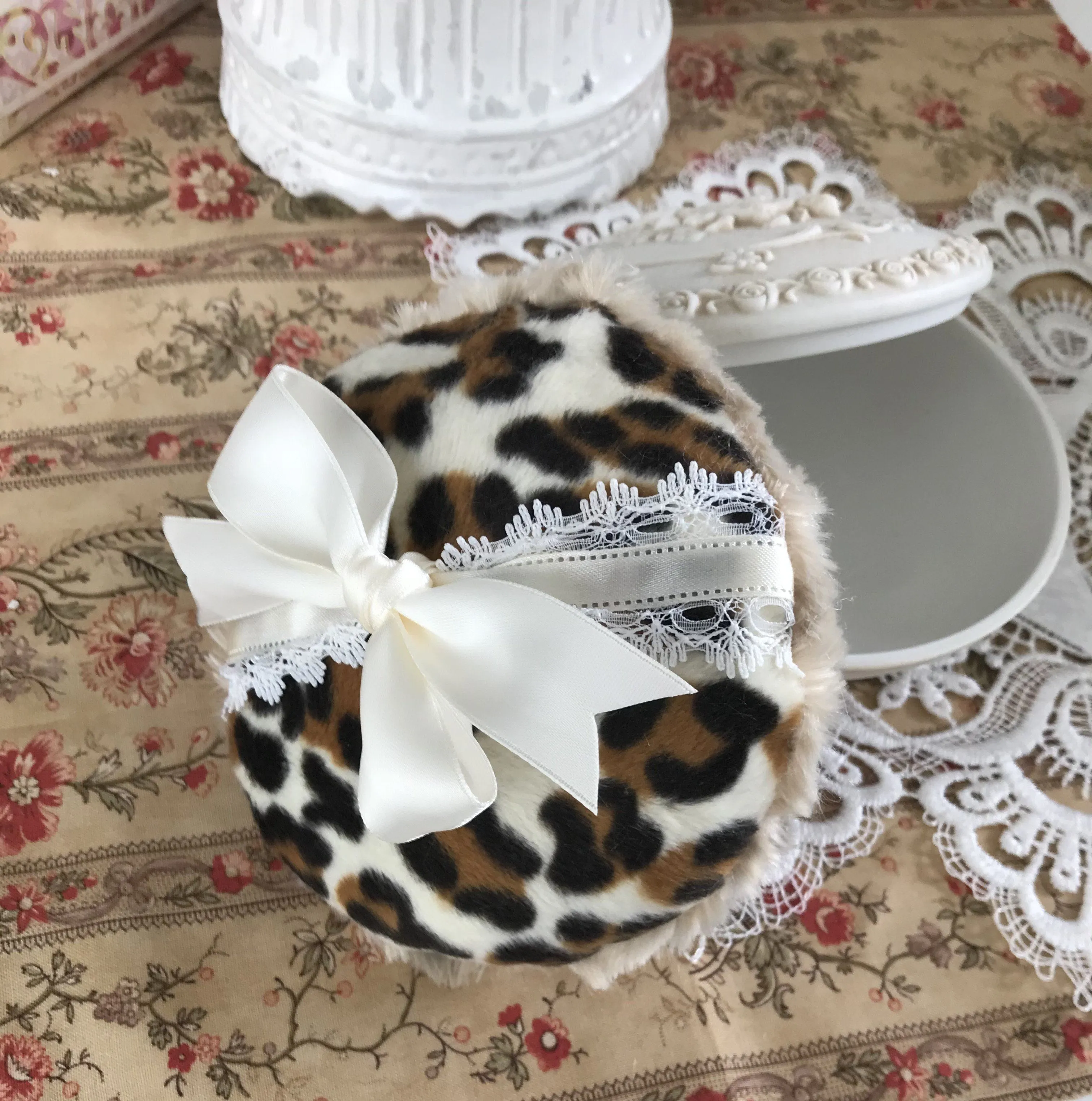 Animal Print Powder Puff