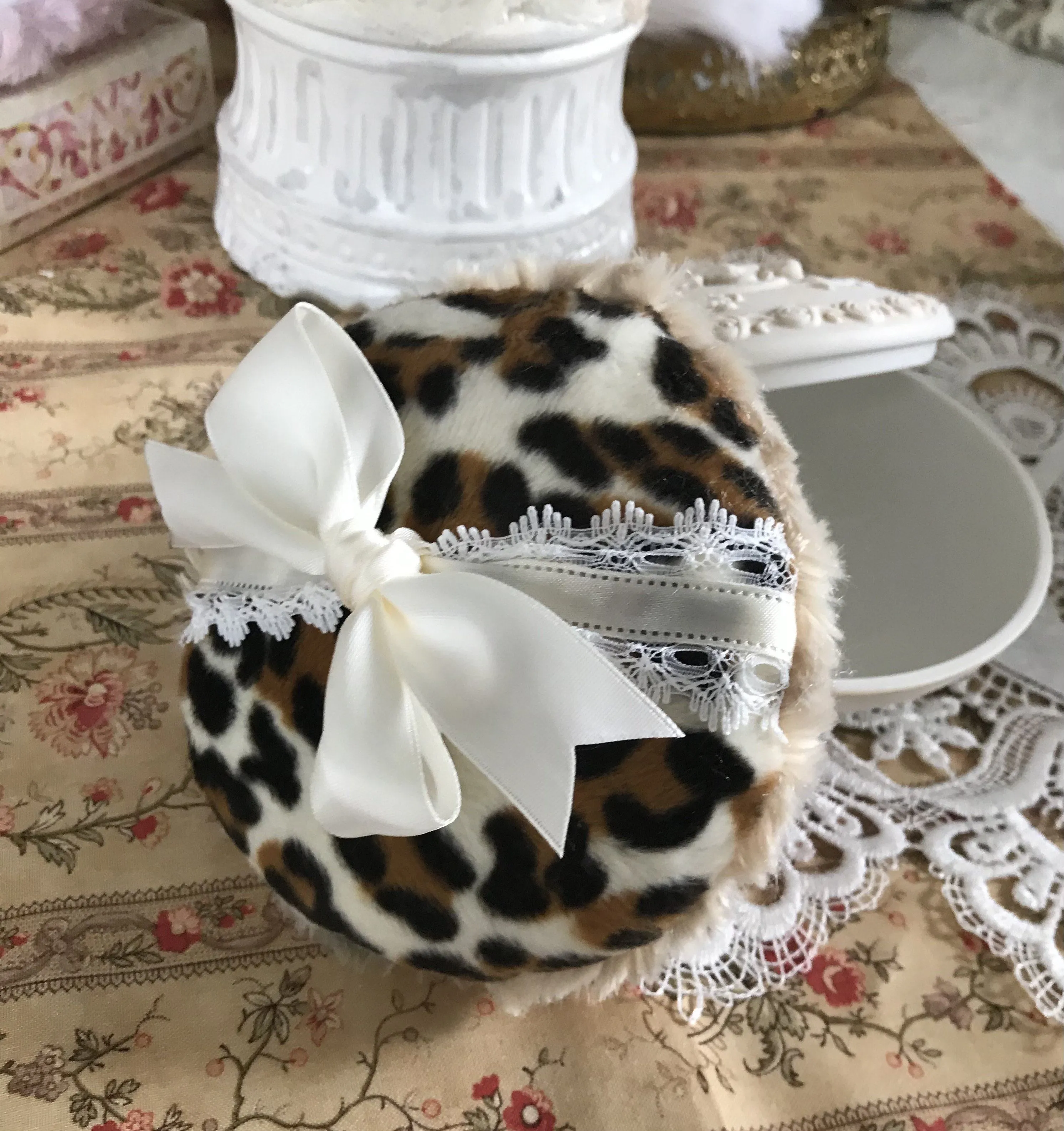 Animal Print Powder Puff